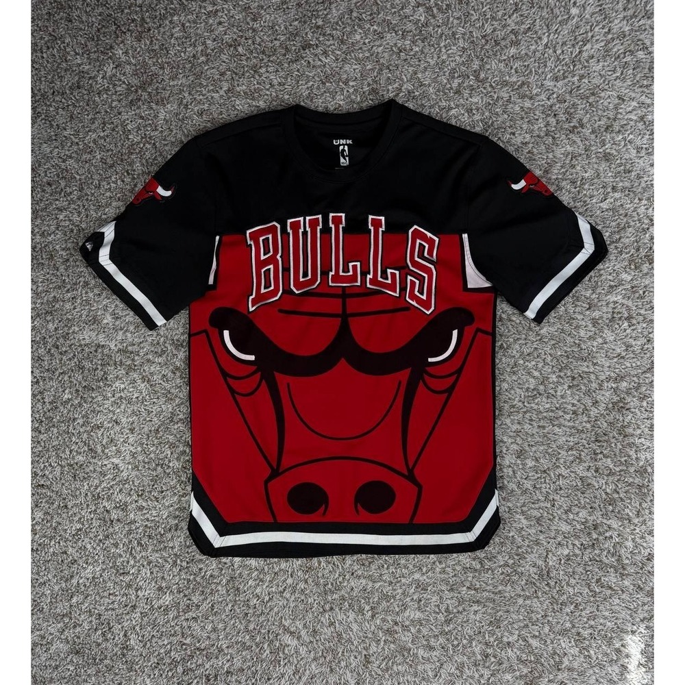 UNK NBA Chicago Bulls Stitch Lettering Graphic Print T-Shirt Men's Size Medium